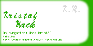 kristof mack business card